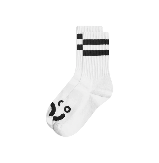 Polar Skate Co Happy Sad socks white