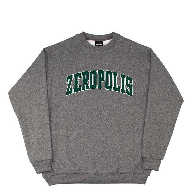 Zeropolis crewneck League Logo grey teal white